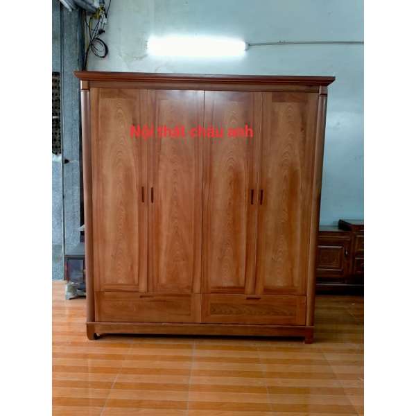 Tủ quần áo 4 cánh xoan đào TA004